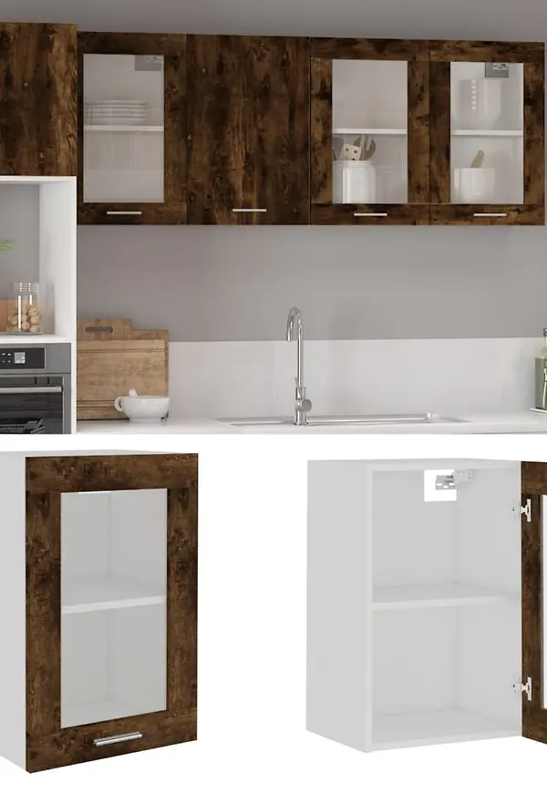 Brun vidaXL-ekskåp i moderiktig modell.