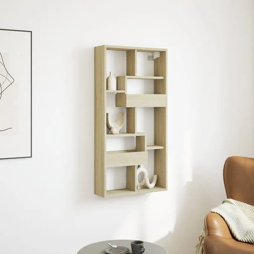 Brun vidaXL-ekhylla i trendig modell.