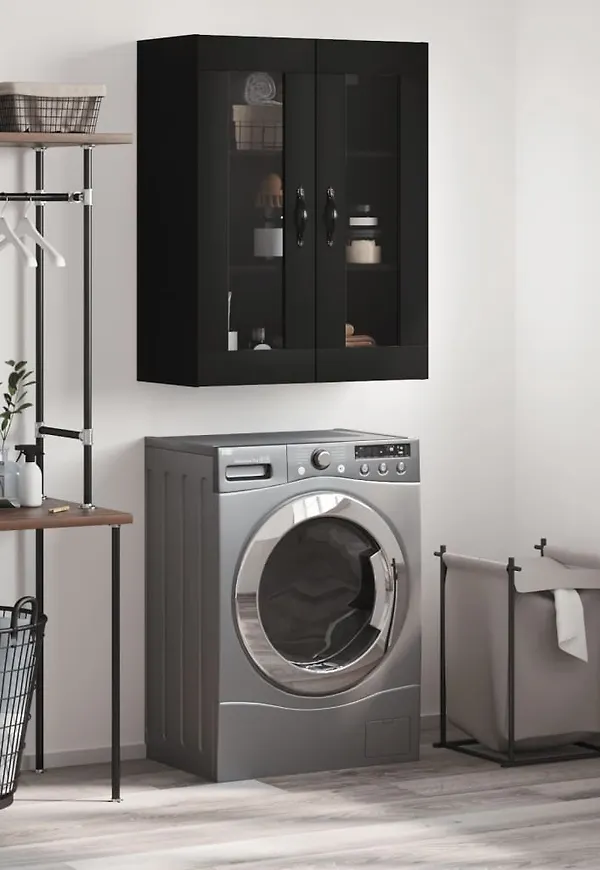 Svart vidaXL-skåp i moderiktig modell.