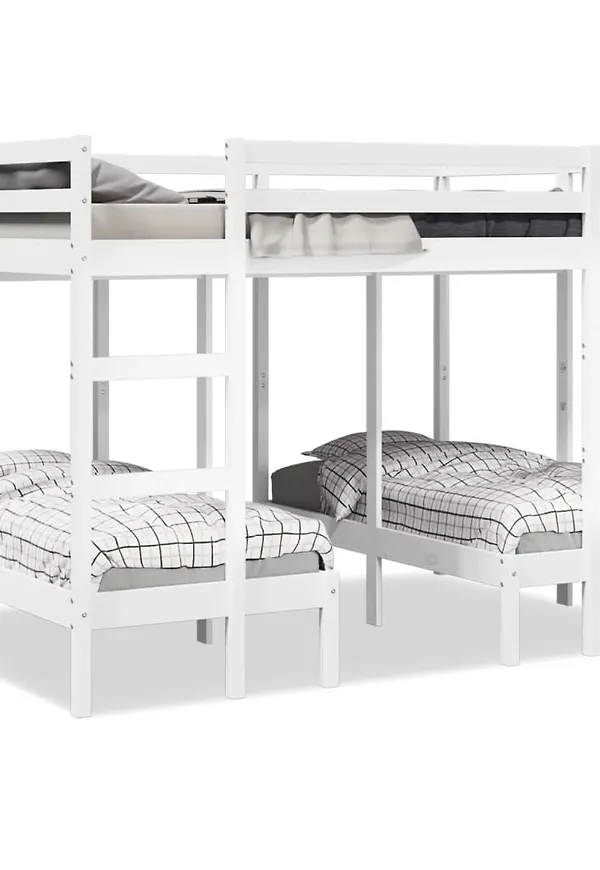 Vit vidaXL-våningssäng i jättefin modell.