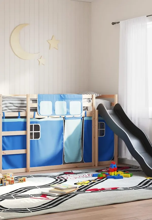 Blå vidaXL-säng i exklusiv modell.