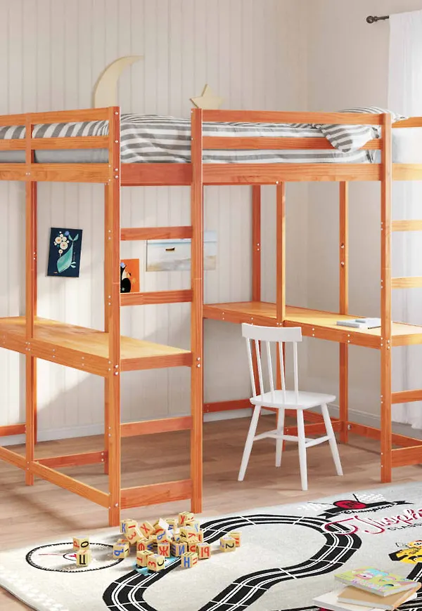 Brun vidaXL-säng i riktigt fin modell.