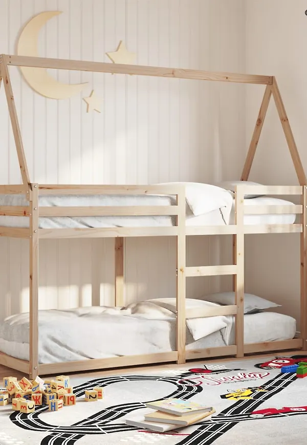 Brun vidaXL-säng i riktigt snygg modell.