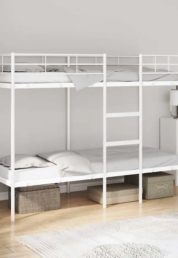 Otroligt snygg enkelsäng i vitt från vidaXL.