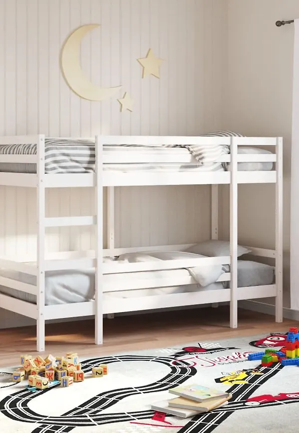 Vit vidaXL-säng i fantastiskt fin modell.