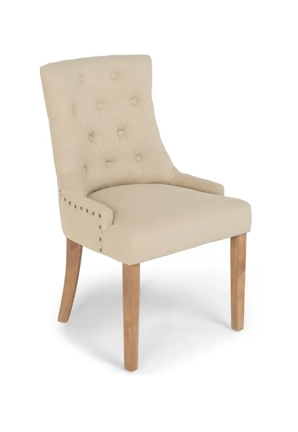 Beige Bloomington-matstol i mysig modell.