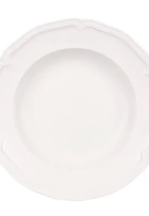Stilren djup tallrik i vitt från Villeroy & Boch.