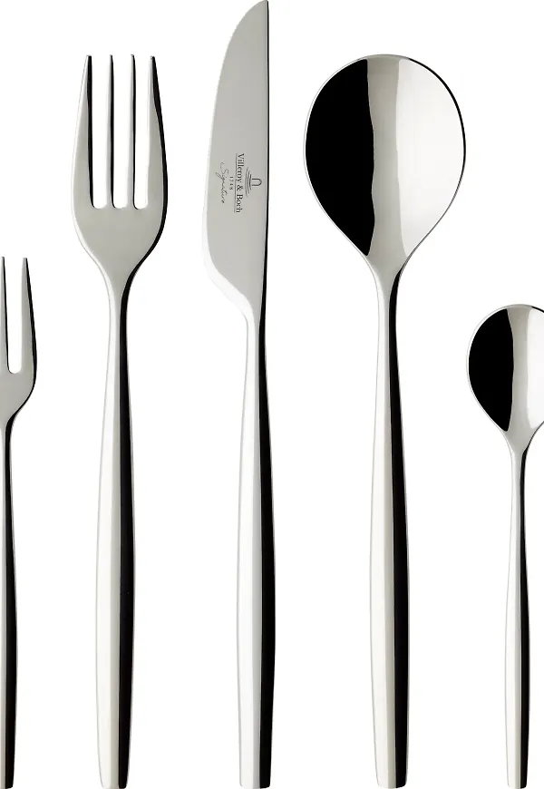 Elegant bestickset i silverfärgade från Villeroy & Boch.