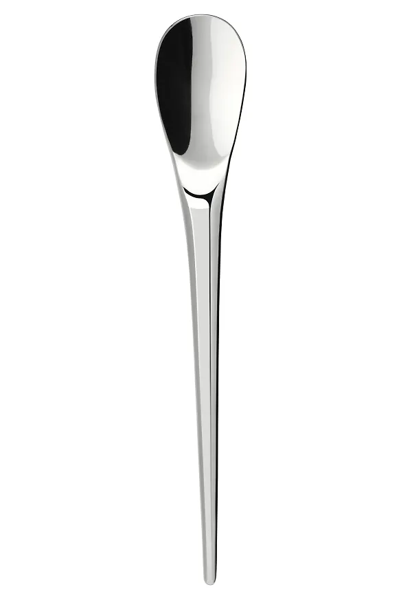 Silverfärgad Villeroy & Boch-matsked i riktigt snygg modell.