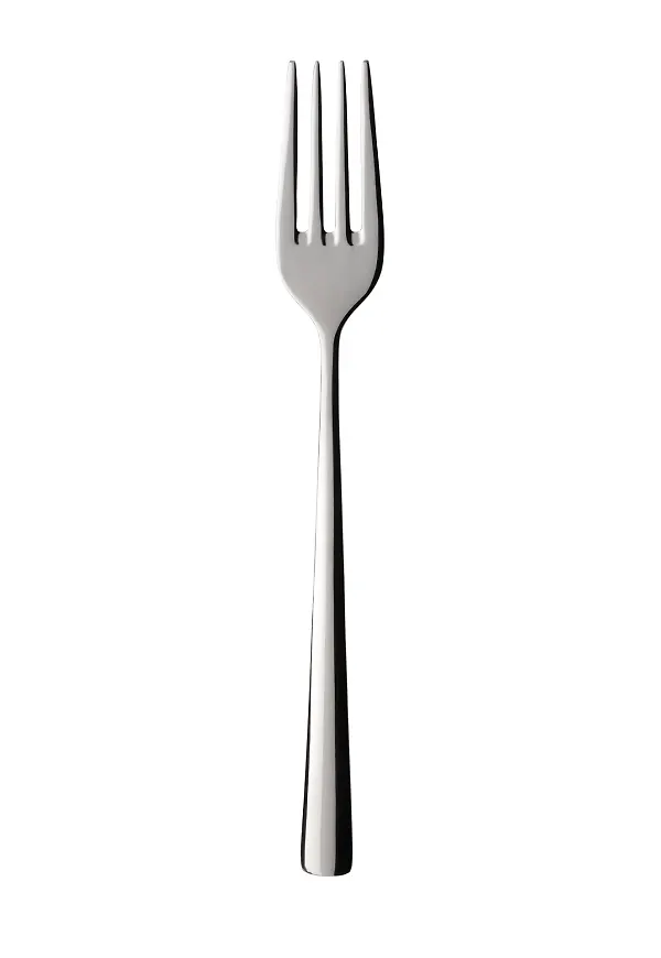 Silverfärgad Villeroy & Boch-bestick i cool modell.