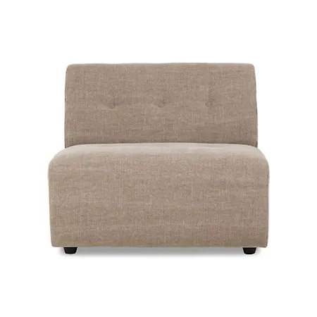 Beige HKliving-fåtölj i mysig modell.