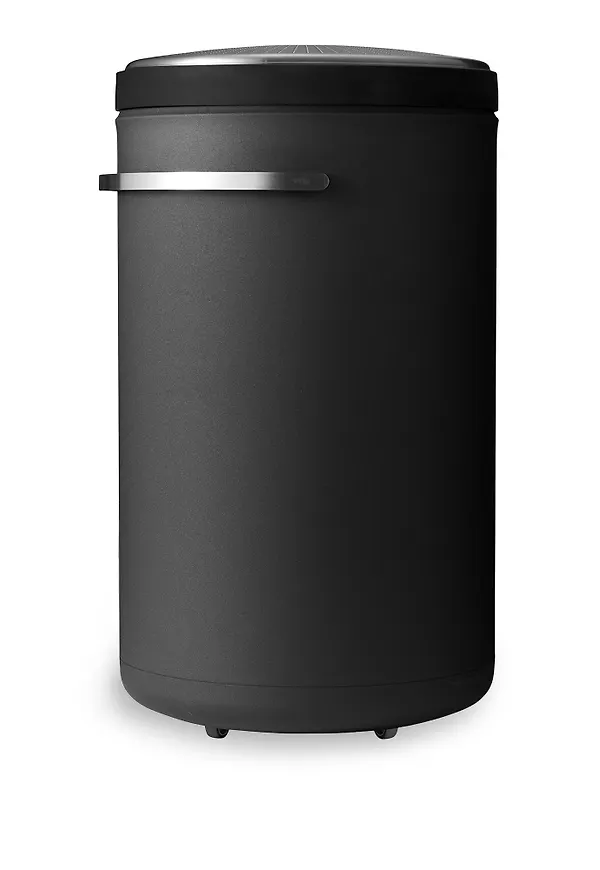 Svart Vipp-tvättkorg i stilriktig modell.
