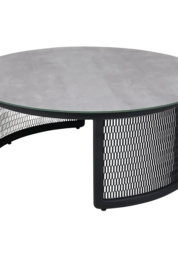 Riktigt fin aluminiumsoffbord i grått från Brafab.