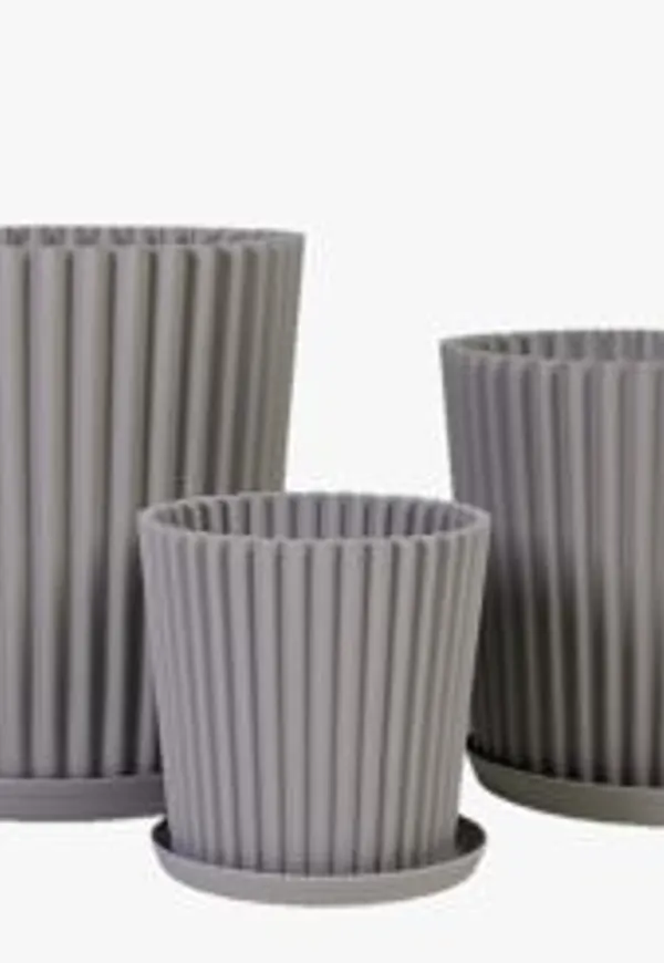 Grå Forms & Objects-kruka i moderiktig modell.