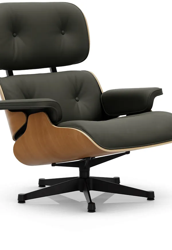 Fantastiskt snygg läsfåtölj i läder från Vitra.