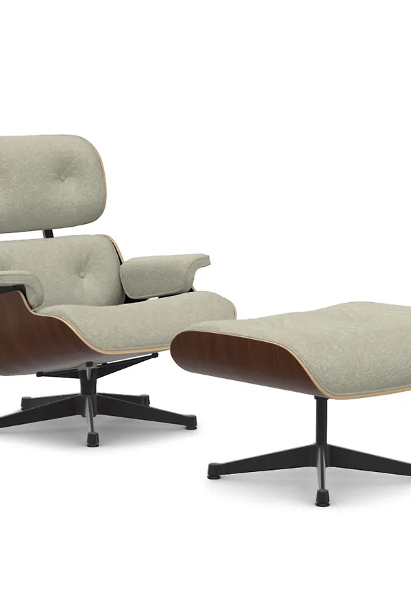 Beige Vitra-läderfåtölj i fin modell.