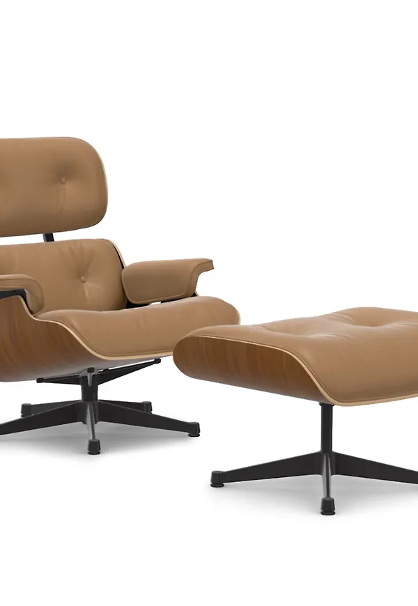 Brun Vitra-läderfåtölj i vacker modell.