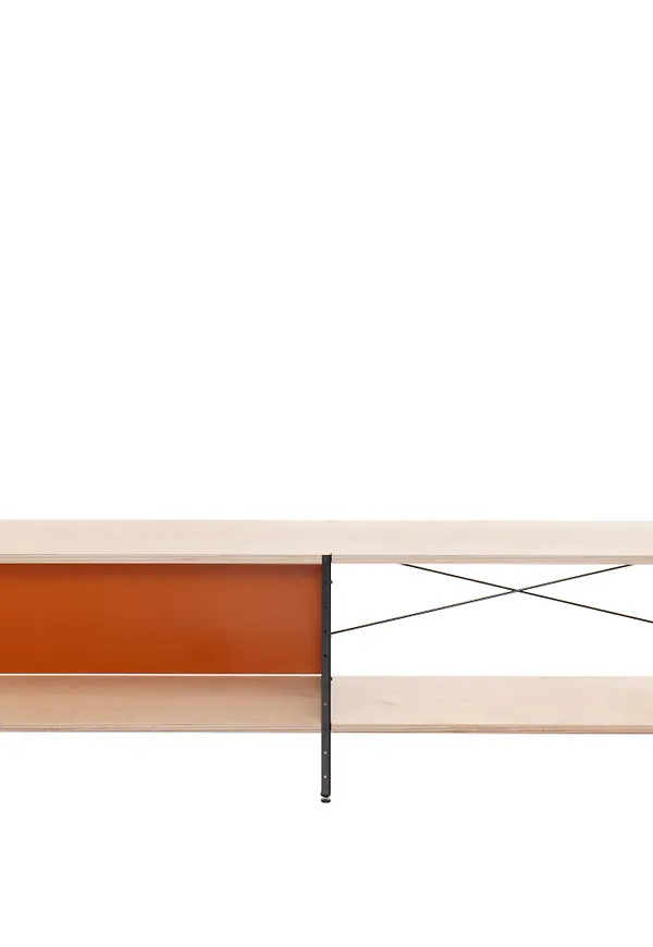 Brun Vitra-hylla i stilren modell.