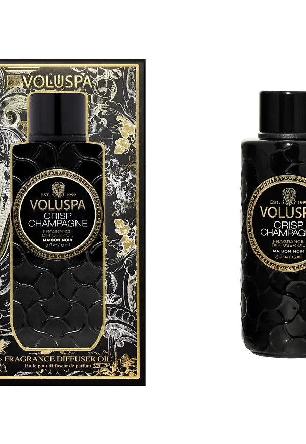 Svart Voluspa-diffuser i riktigt snygg modell.