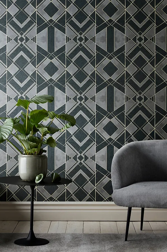 Grå Wallpaper by ellos-dörr i fin modell.