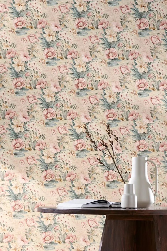 Vacker dörr i beiget från Wallpaper by ellos.