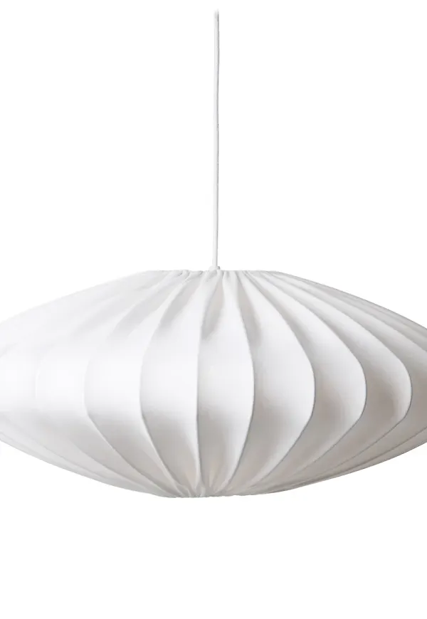 Ikonisk watt & veke lampa i vit färg gjord i bomull.