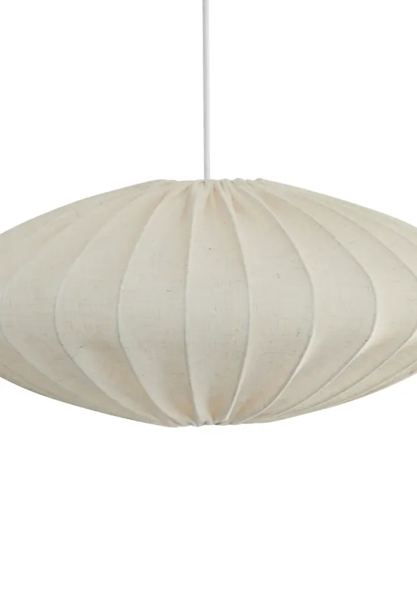 Superfin watt & veke lampa i beige färg gjord i linne.