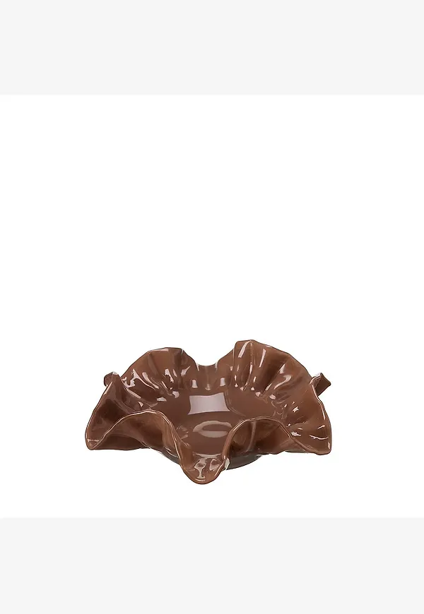 Klassisk glasskål i brunt från Wikholm Form.