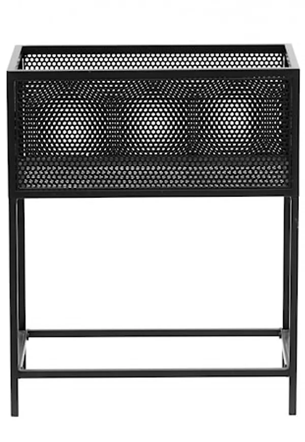 Riktigt trendig nordal bord i svart färg gjord i järn.