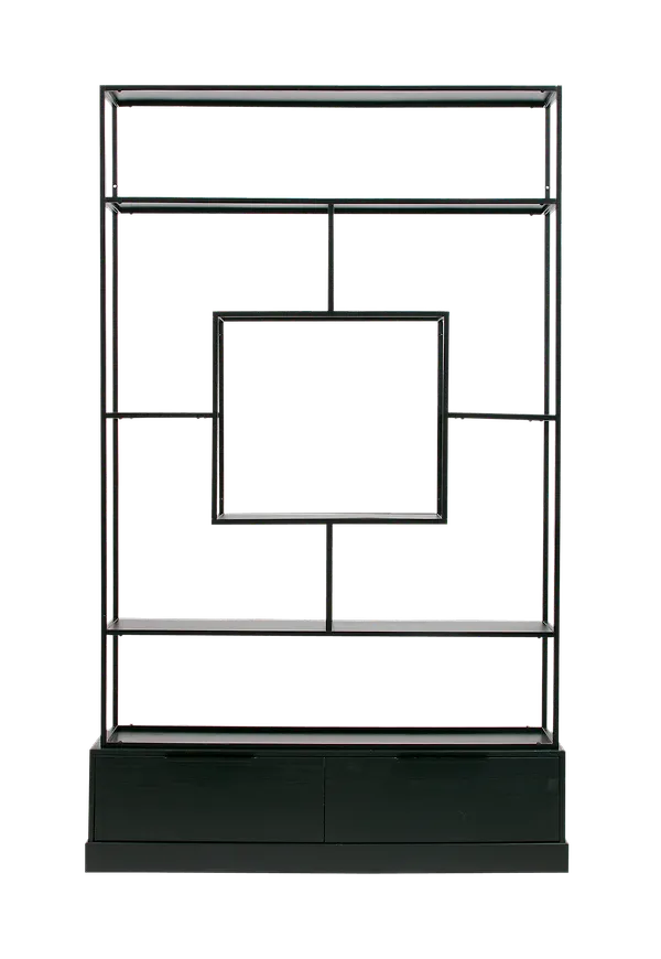 Svart WOOOD-järnskåp i riktigt fin modell.