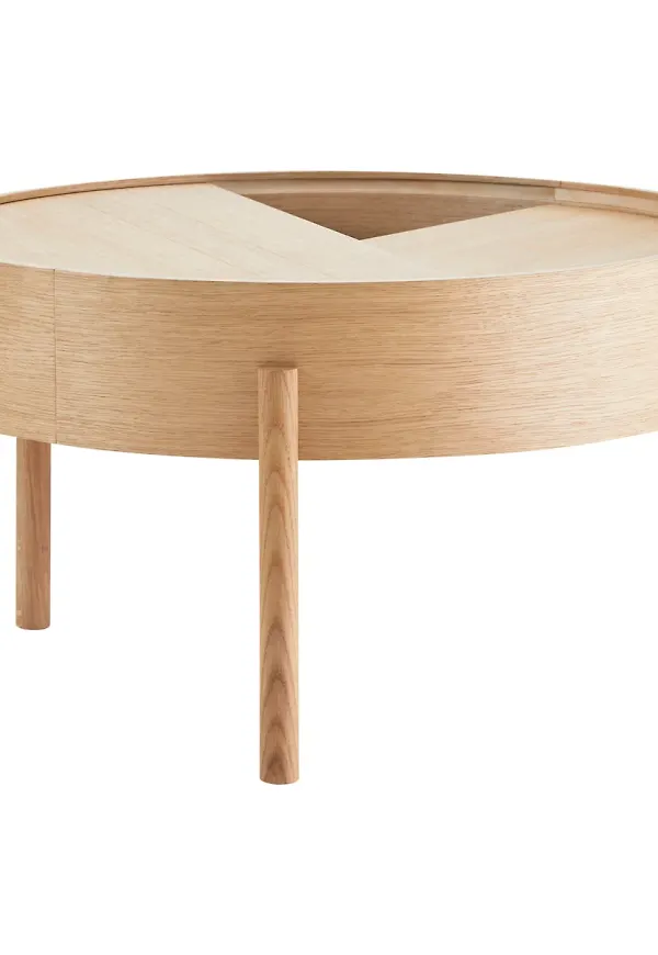 Trendig soffbord i beiget från Woud.