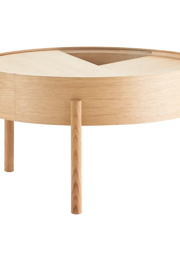 Beige Woud-soffbord i moderiktig modell.