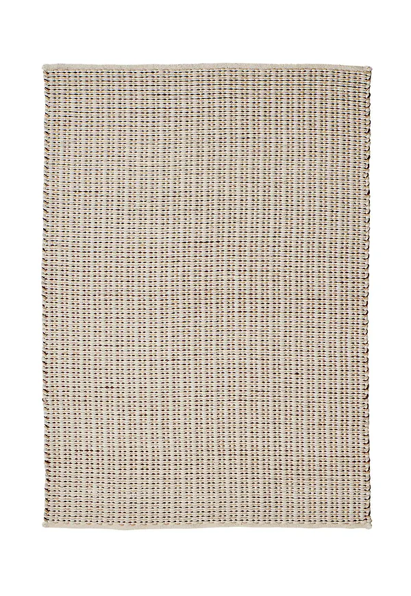 Modern beige matta i ull från Woven Works.