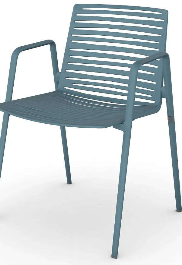 Snygg karmstol i aluminium från Fast Design.