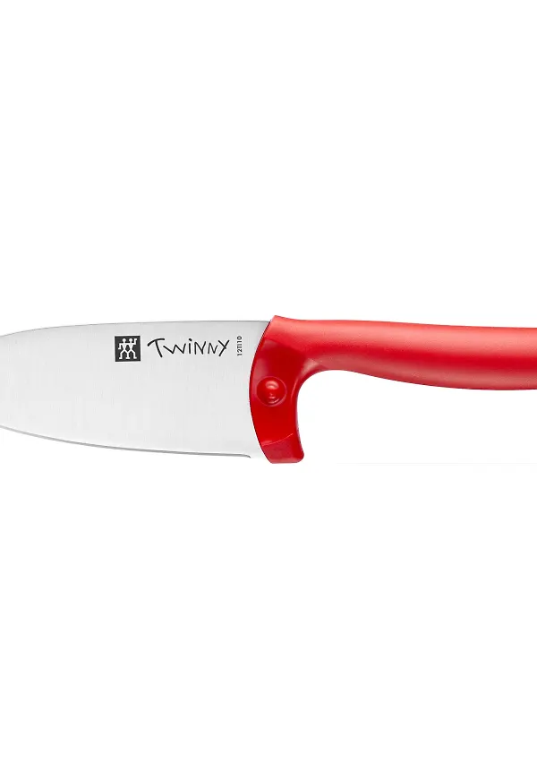 Röd ZWILLING-kockkniv i supersnygg modell.