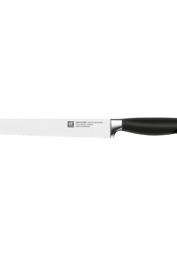 Moderiktig brödkniv i silverfärgade från ZWILLING.