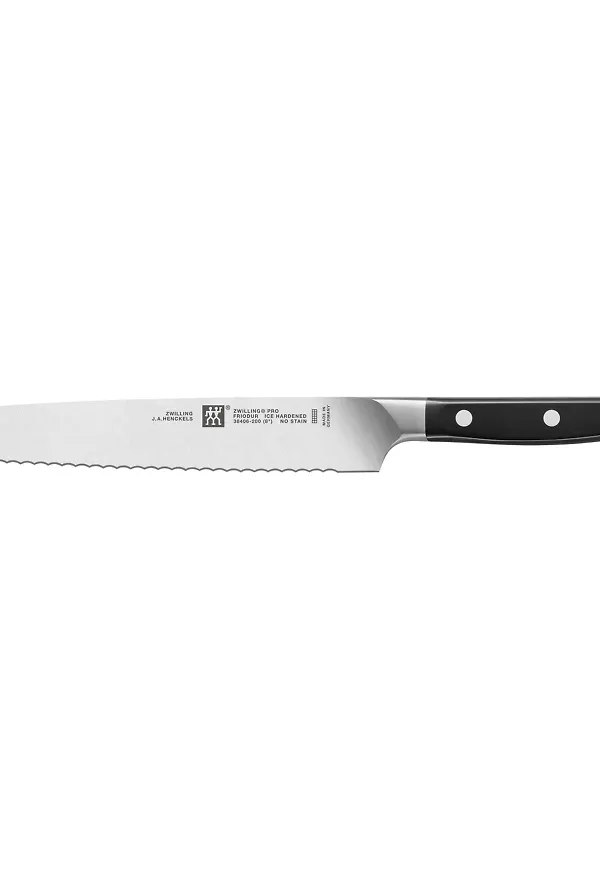 Svart ZWILLING-brödkniv i jättefin modell.