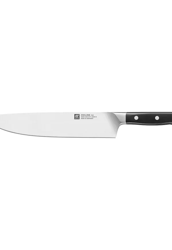 Silverfärgad ZWILLING-kockkniv i skön modell.