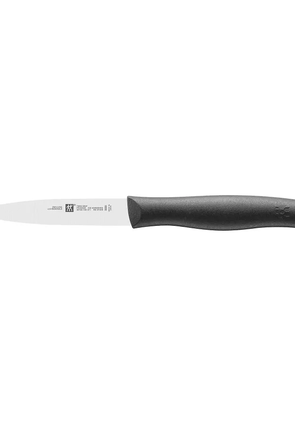 Svart ZWILLING-grönsakskniv i stilriktig modell.